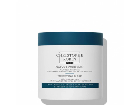 Christophe Robin PURIFYING MASK valomoji plaukų kaukė su terminiu moliu, 250ml